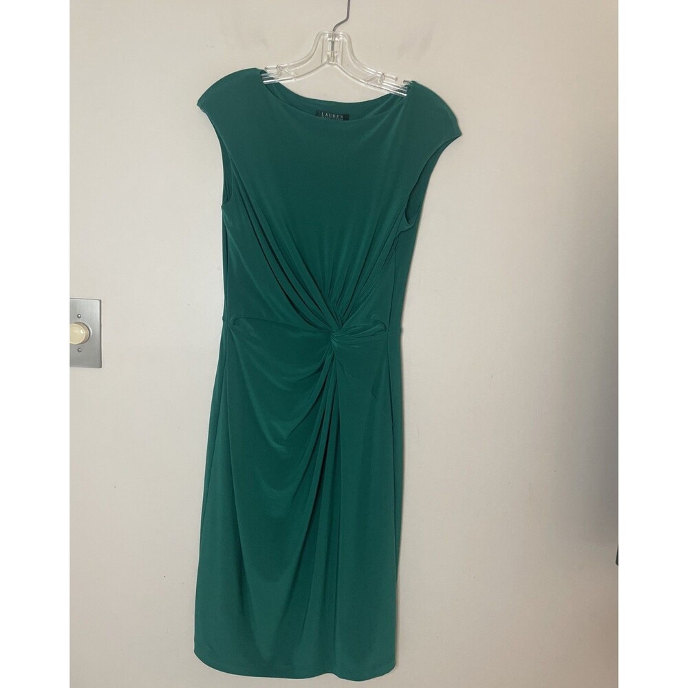 Lauren Ralph Lauren Women’s Elegant Dress Faux Wrap Waist Stretch Jersey Size 8